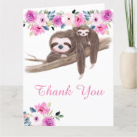 Carte de remerciements de Baby shower à fente couc