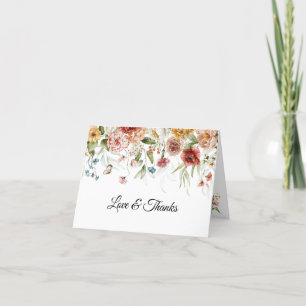 Carte de remerciements de Baby shower à gouttes Fl
