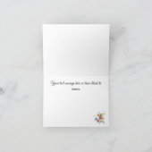 Carte de remerciements de Baby shower à gouttes Fl (Intérieur)