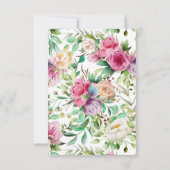 carte de remerciements de baby shower à licorne fl (Dos)