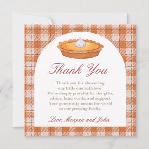 Carte de remerciements de Baby shower à tarte Cuti