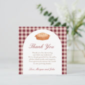 Carte de remerciements de Baby shower à tarte Cuti (Debout devant)