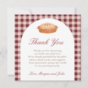 Carte de remerciements de Baby shower à tarte Cuti