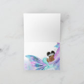 Carte de remerciements de Baby shower Afro Mermaid (Intérieur)