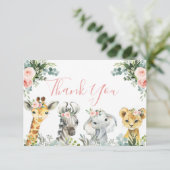 Carte de remerciements de Baby shower animal pour  (Debout devant)