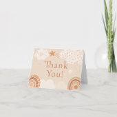 Carte de remerciements de Baby shower arc-en-ciel  (Devant)