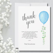 Carte de remerciements de Baby shower Bleu
