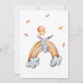 Carte de remerciements de Baby shower bleu Bunny (Dos)