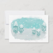 Carte de remerciements de Baby shower bleu clair à (Dos)