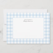Carte de remerciements de Baby shower bleu classiq (Devant)