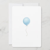 Carte de remerciements de Baby shower bleu minimal (Dos)