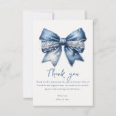 Carte de remerciements de Baby shower Blue Jean De (Devant)