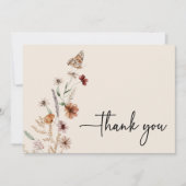 Carte de remerciements de Baby shower Boho (Devant)