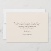 Carte de remerciements de Baby shower Boho (Dos)