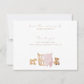 Carte de remerciements de Baby shower Boho - bébé (Devant)