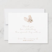 Carte de remerciements de Baby shower Boho - Cygne (Devant)