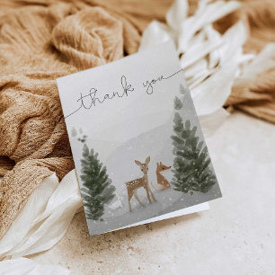 Carte de remerciements de Baby shower boisé Boho d