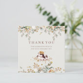 Carte de remerciements de Baby shower botanique ru (Debout devant)