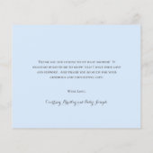 Carte de remerciements de Baby shower budgétaire B (Dos)