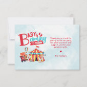 Carte de remerciements de Baby shower Carnival Cir (Devant)