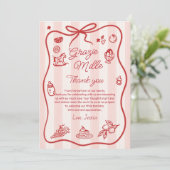 Carte de remerciements de Baby shower Ciao Citron  (Debout devant)