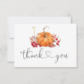 Carte de remerciements de baby shower citrouille (Devant)