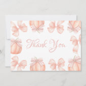Carte de remerciements de Baby shower citrouille à (Devant)