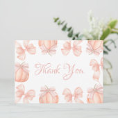 Carte de remerciements de Baby shower citrouille à (Debout devant)