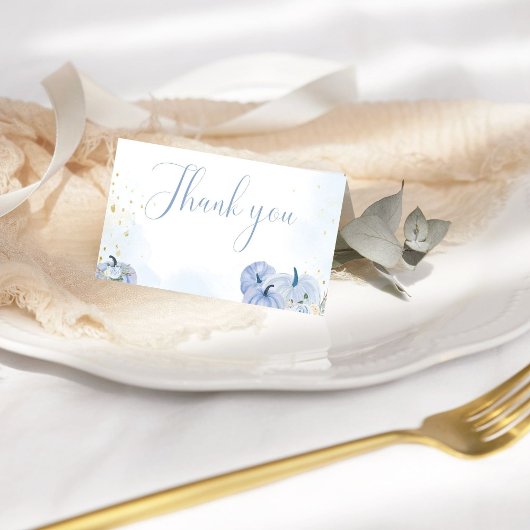 Carte de remerciements de Baby shower Citrouille b