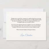 Carte de remerciements de Baby shower Citrouille b (Dos)