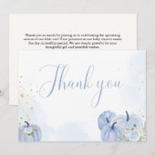 Carte de remerciements de Baby shower Citrouille b (Devant / Derrière)