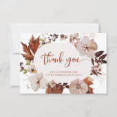 Carte de remerciements de baby shower citrouille B (Devant)