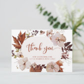 Carte de remerciements de baby shower citrouille B (Debout devant)