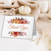 Carte de remerciements de Baby shower Citrouille d