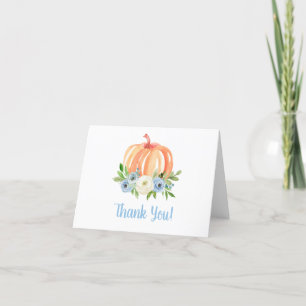 Carte de remerciements de Baby shower Citrouille d