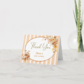 Carte de remerciements de Baby shower Citrouille é (Devant)