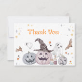 Carte de remerciements de Baby shower Citrouille H (Devant)