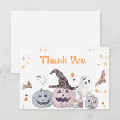 Carte de remerciements de Baby shower Citrouille H (Devant / Derrière)