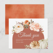 Carte de remerciements de Baby shower Citrouille o (Devant / Derrière)