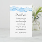 Carte de remerciements de Baby shower cloud (Debout devant)