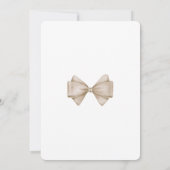 Carte de remerciements de Baby shower Coquette Bow (Dos)