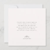 Carte de remerciements de Baby shower Coquette Pin (Dos)