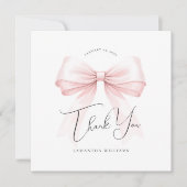 Carte de remerciements de Baby shower Coquette Pin (Devant)