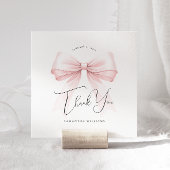 Carte de remerciements de Baby shower Coquette Pin