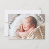 Carte de remerciements de Baby shower d'attente av (Dos)