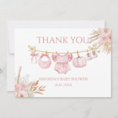 Carte de remerciements de Baby shower d'automne Ci (Devant)