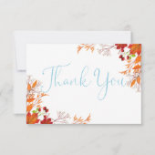 Carte de remerciements de Baby shower d'automne ci (Devant)