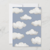 Carte de remerciements de Baby shower d'avion vint (Dos)