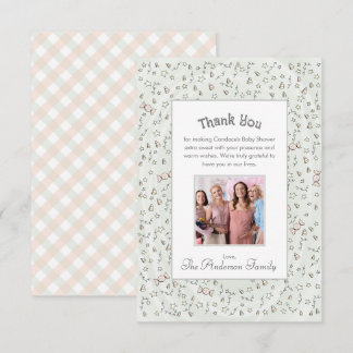 Carte de remerciements de Baby shower de automne G