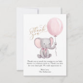 Carte de remerciements de Baby shower de ballons f (Devant)